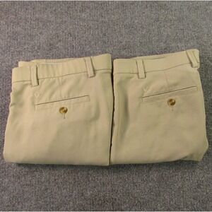 Callaway Golf Pant Men 40x30 Tan Khaki Performance Flat Front Polyester Lot of 2